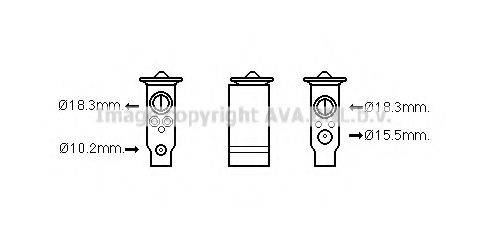 AVA QUALITY COOLING TO1672 Розширювальний клапан, кондиціонер