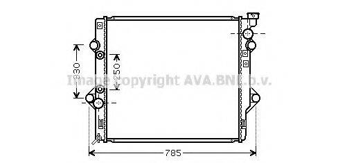 AVA QUALITY COOLING TO2367 Радіатор, охолодження двигуна