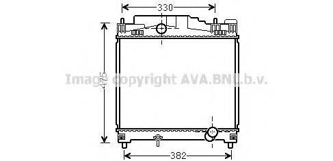 AVA QUALITY COOLING TO2502 Радіатор, охолодження двигуна