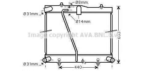 AVA QUALITY COOLING TO2601 Радіатор, охолодження двигуна