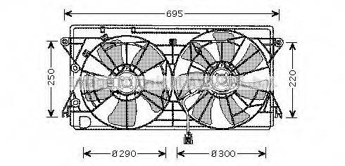 AVA QUALITY COOLING TO7550 Вентилятор, охолодження двигуна