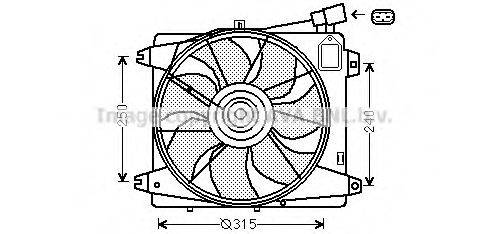 AVA QUALITY COOLING TO7555 Вентилятор, охолодження двигуна