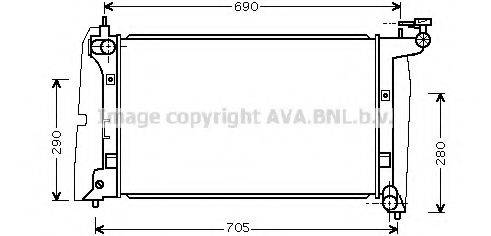 AVA QUALITY COOLING TOA2289 Радіатор, охолодження двигуна