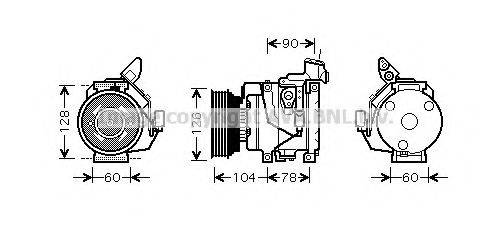 AVA QUALITY COOLING TOK437 Компресор, кондиціонер