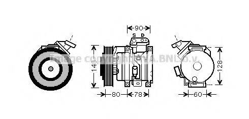 AVA QUALITY COOLING TOK448 Компресор, кондиціонер