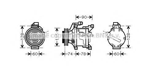 AVA QUALITY COOLING TOK450 Компресор, кондиціонер