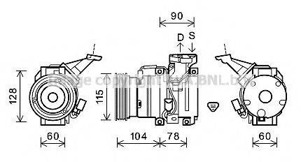 AVA QUALITY COOLING TOK609 Компресор, кондиціонер