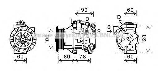 AVA QUALITY COOLING TOK618 Компресор, кондиціонер