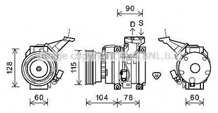 AVA QUALITY COOLING TOK633 Компресор, кондиціонер