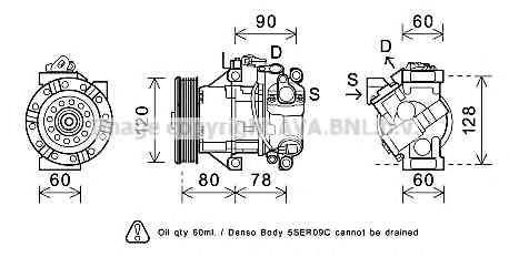 AVA QUALITY COOLING TOK656 Компресор, кондиціонер