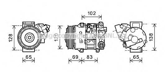 AVA QUALITY COOLING TOK661 Компресор, кондиціонер