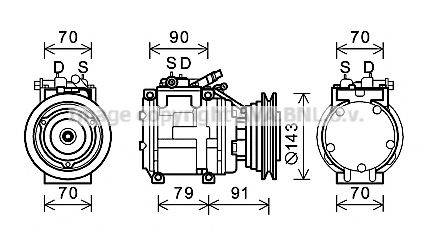 AVA QUALITY COOLING TOK686 Компресор, кондиціонер