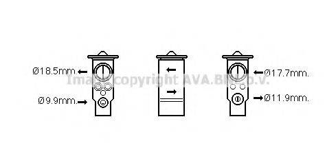 AVA QUALITY COOLING VO1171 Розширювальний клапан, кондиціонер