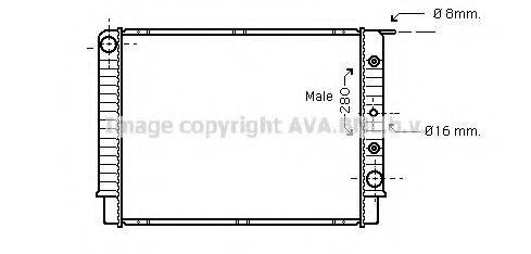 AVA QUALITY COOLING VO2062 Радіатор, охолодження двигуна