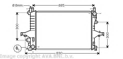 AVA QUALITY COOLING VO2114 Радіатор, охолодження двигуна