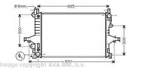 AVA QUALITY COOLING VO2115 Радіатор, охолодження двигуна