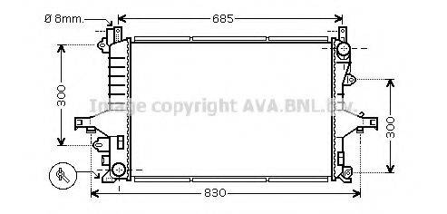 AVA QUALITY COOLING VOA2116 Радіатор, охолодження двигуна