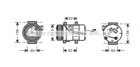 AVA QUALITY COOLING VOK054 Компресор, кондиціонер