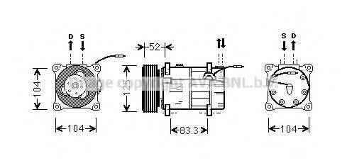 AVA QUALITY COOLING VOK122 Компресор, кондиціонер