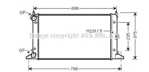 AVA QUALITY COOLING VW2188 Радіатор, охолодження двигуна