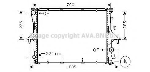 AVA QUALITY COOLING VW2199 Радіатор, охолодження двигуна