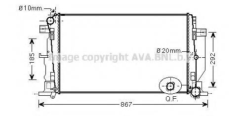 AVA QUALITY COOLING VW2279 Радіатор, охолодження двигуна