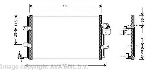 AVA QUALITY COOLING VW5176 Конденсатор, кондиціонер