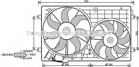 AVA QUALITY COOLING VW7528 Вентилятор, охолодження двигуна