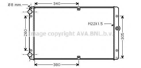 AVA QUALITY COOLING VWA2245 Радіатор, охолодження двигуна