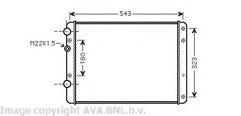 AVA QUALITY COOLING VWA2249 Радіатор, охолодження двигуна