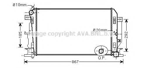 AVA QUALITY COOLING VWA2271 Радіатор, охолодження двигуна