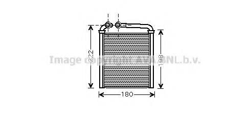 AVA QUALITY COOLING VWA6256 Теплообмінник, опалення салону