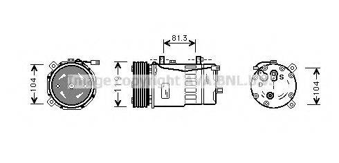 AVA QUALITY COOLING VWK046 Компресор, кондиціонер