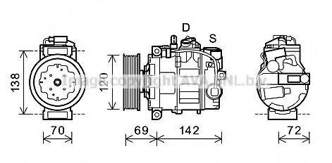 AVA QUALITY COOLING VWK321 Компресор, кондиціонер