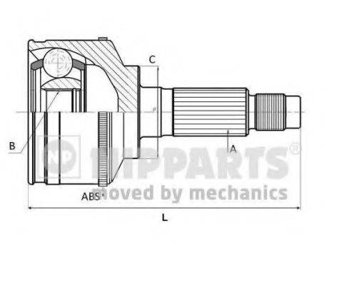 NIPPARTS J2820511 Шарнірний комплект, приводний вал