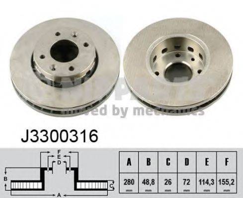 NIPPARTS J3300316 гальмівний диск