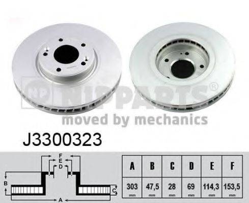 NIPPARTS J3300323 гальмівний диск