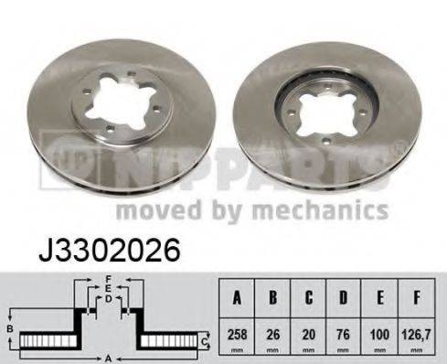 NIPPARTS J3302026 гальмівний диск