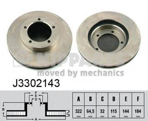 NIPPARTS J3302143 гальмівний диск