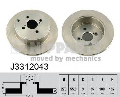 NIPPARTS J3312043 гальмівний диск