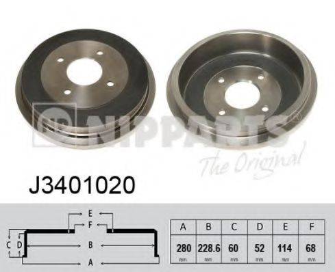 NIPPARTS J3401020 Гальмівний барабан