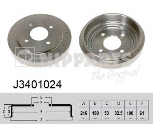 NIPPARTS J3401024 Гальмівний барабан