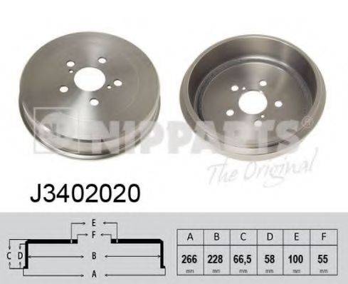 NIPPARTS J3402020 Гальмівний барабан