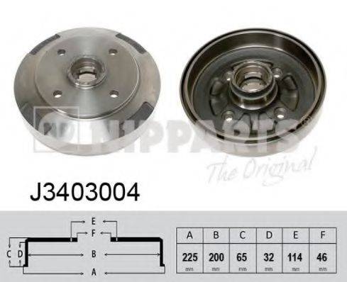 NIPPARTS J3403004 Гальмівний барабан