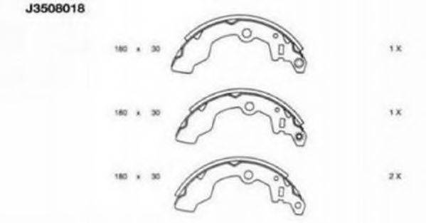 NIPPARTS J3508018 Комплект гальмівних колодок