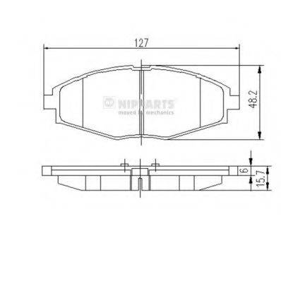 NIPPARTS J3600909 Комплект гальмівних колодок, дискове гальмо