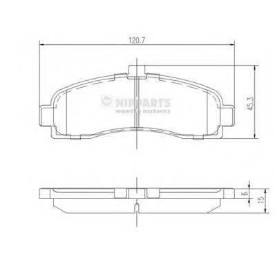 NIPPARTS J3601053 Комплект гальмівних колодок, дискове гальмо