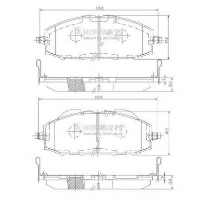 NIPPARTS J3601070 Комплект гальмівних колодок, дискове гальмо