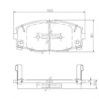 NIPPARTS J3602045 Комплект гальмівних колодок, дискове гальмо