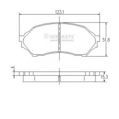 NIPPARTS J3603047 Комплект гальмівних колодок, дискове гальмо